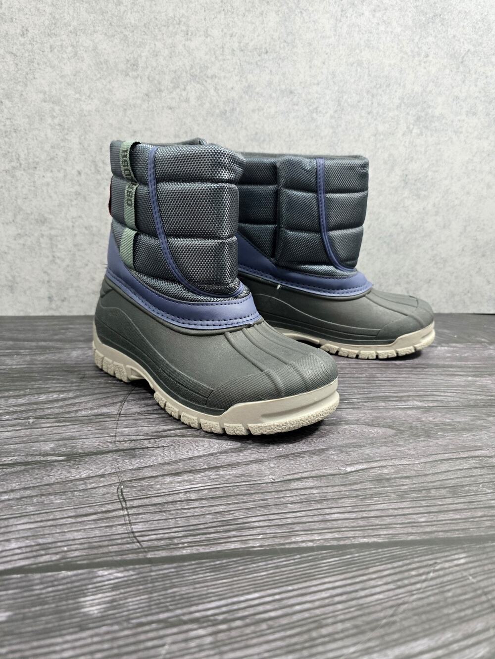 OshKosh B'gosh Boys Splash Winter Snow Duck Boots Size 12M Blue Gray NWT